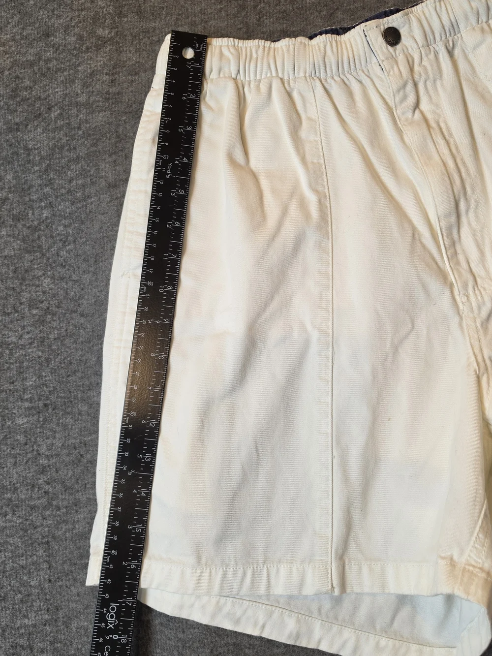 Polo Ralph Lauren Mens Shorts Medium Cream Elastic-Waist Preppy Sporty Travel